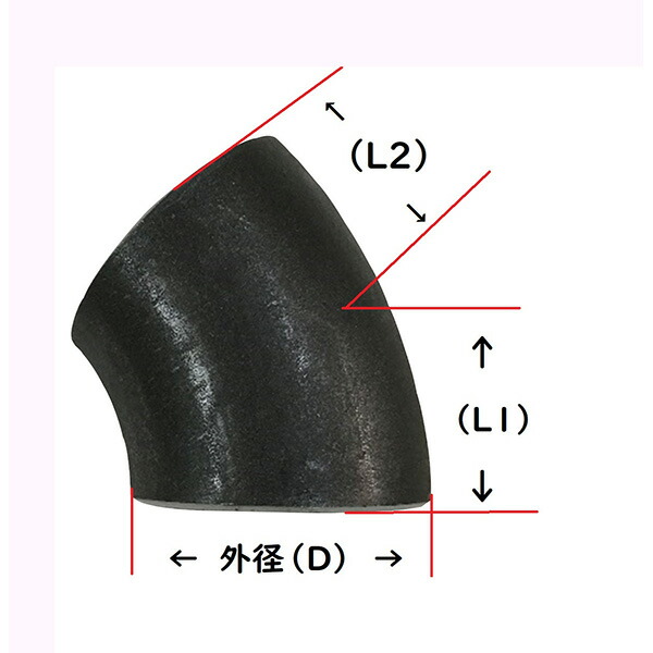 ファッションなデザイン 山脇産業:エルボ 鉄製 SGP 45度 07-114 YSK www.slavonija-zupanja.hr