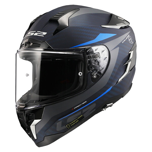 LS2 HELMETS:【国内正規品】CHALLENGER C GT MATT CARBON BLUE XXLサイズ 103277425XXL｜イチネンネット