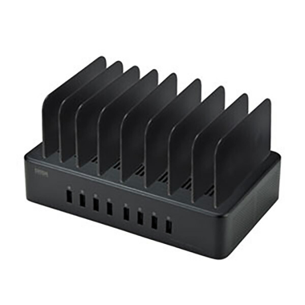 サンワサプライ USB充電スタンド（8ポート・合計19.2A・高耐久タイプ） ACA-STN74BK