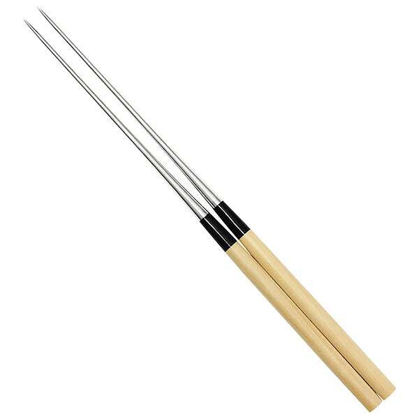 金口製作所 本焼ステンレス 朴柄盛箸 150mm No21015 0922200