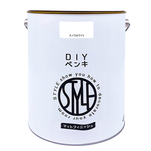 DIYペンキ マットフィニッシュ スノウホワイト 4kg 4976124887703