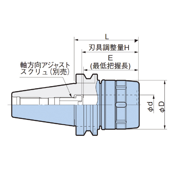 大昭和精機:ミーリングチャック BT50-HMC32-105 工具 ミーリング