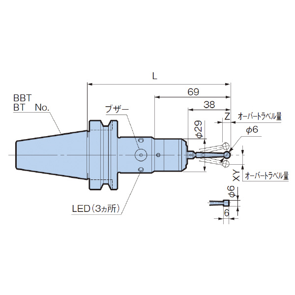 大昭和精機:ポイントマスター BT40-PMC-130S 工具 ポイントマスター