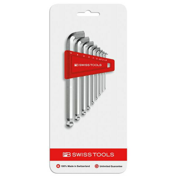 PB SWISS TOOLS（PBスイスツールズ） 2212.H-10CN ショートヘッドボール付六角棒レンチセット 2212H-10CN