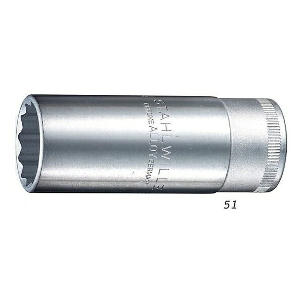 STAHLWILLE(スタビレー) 51A-1.1/8 (1/2SQ)ディープソケット (03420052) 51A-1.1/8 |イチネンネット