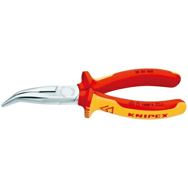 KNIPEX（クニペックス） 2526-160 絶縁40ﾟ先曲ラジオペンチ 1000V 2526-160