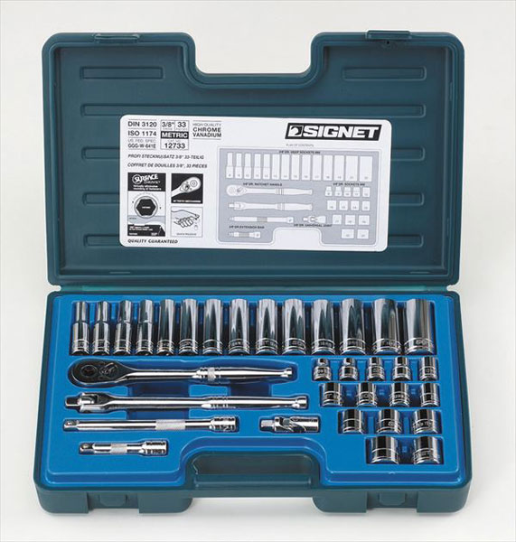 SIGNET（シグネット）: 3/8DR 33PC MM ソケットレンチセット 12733｜イチネンネット
