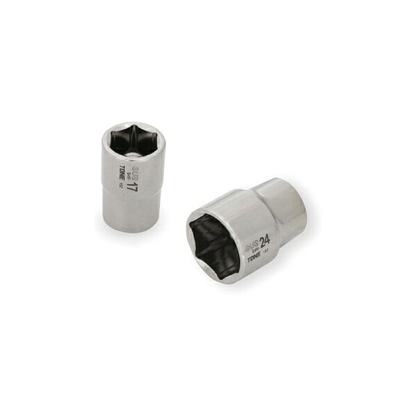 TONE（トネ） SUSソケット（6角） S4V-27 ●差込角12.7mm（1/2inch） ●二面幅27mm ●6角 ●二面幅27mm