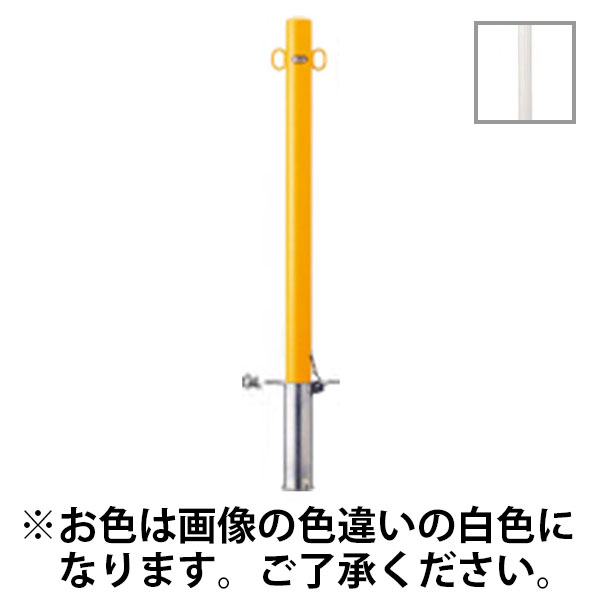 水上:サンバリカー（ピラー）スチール製φ60.5 差込式フタ付・両フック 白色 FPA-7SF-F11（W）【メーカー直送品】