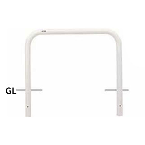 水上:サンバリカー（アーチ）スチール製φ60.5横バー無 固定式 白色 FAA-7U10-650（W）【メーカー直送品】