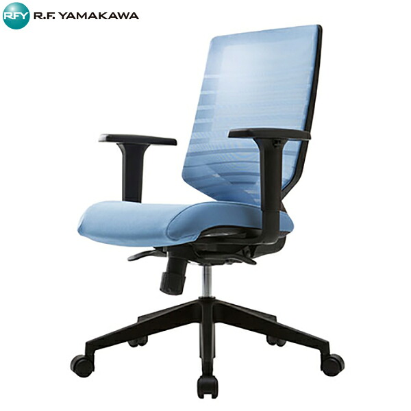 【法人限定】FURSYS:T30チェア 可動肘 ブルー FHTN302RF007【メーカー直送品】【車両制限】【車上渡し】【地域制限有】 オフィス 昇降 ワークチェア キャスター付｜イチネンネット