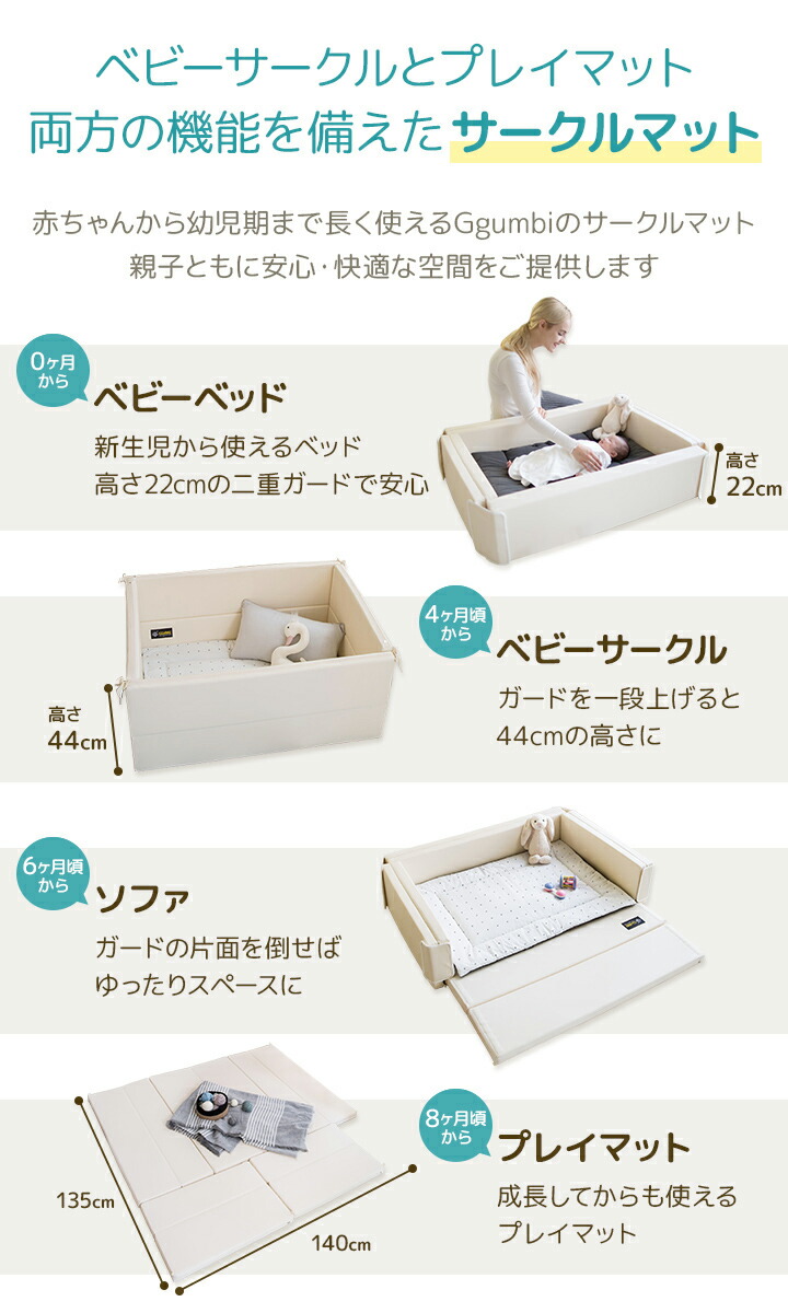 コンパクトベッド ノン マット 持ち運べる 帰省 フロアーマット 里帰り 旅行 携帯ベッド リビング プレイヤード 保育園 託児所 ベビー寝具 ねんね スペース ベビーマット サークルマット 韓国 インスタ映え Point3倍 ベビーベッド 折りたたみ ミニ ベビーサークル