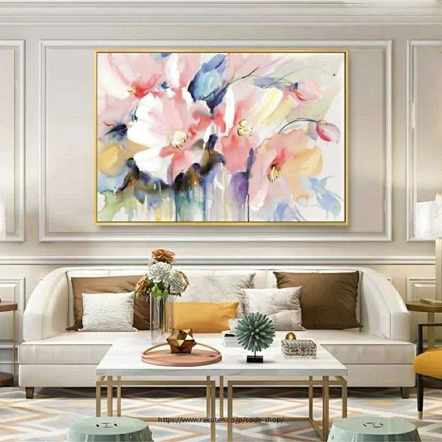 絵画 インテリア パネル 花フラワー インテリア ファブリック 枠付き アート 人気 モダン 絵 90cm×60cm 装飾 額入り 額装込 オシャレ アートフレーム 壁掛け 壁絵 ホテル 旅館 カフェ アートパネル リビング プレゼント|ソウゴウバンジヤ