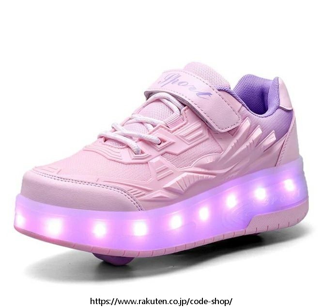 ローラーシューズ ローラースケート LED灯付き　光るシューズ 光る靴　キッズ/大人　メンズ 　靴 女の子 男の子　子供用運動靴 スポーツ 男女兼用 スニーカー ギフト　プレゼント　2輪　光る