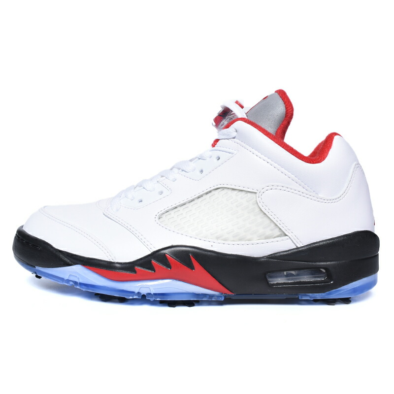 ナイキ エアジョーダン 5 ゴルフ ファイヤー レッド ホワイト 楽天市場】NIKE JORDAN 5 LOW GOLF FIRE RED white/fire red-black