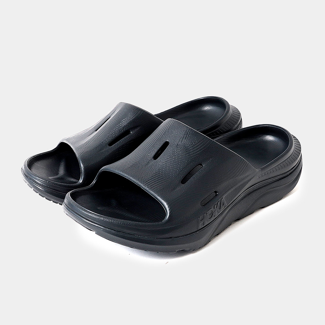 【お買い物マラソン限定クーポン配布中!!】HOKA ホカ オラ リカバリー スライド サンダル ORA RECOVERY SLIDE 3 BLACK ( 黒 ブラック SANDAL メンズ 1135061-BBLC )
