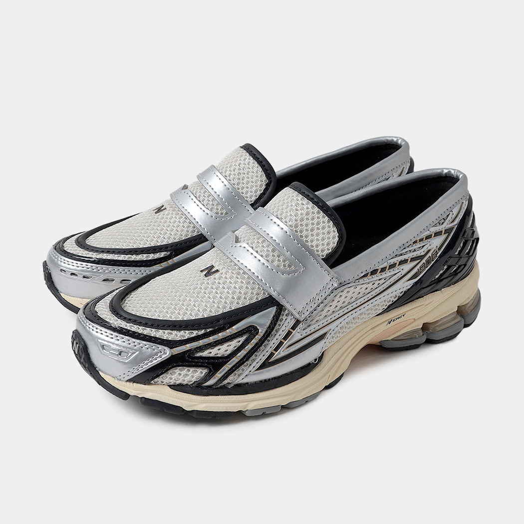 NEW BALANCE ニューバランス 1906 ローファー スニーカー U1906LOB LOAFER SILVER METALLIC/CREAM ( 白 黒 ブラック メッシュ NB メンズ レディース )