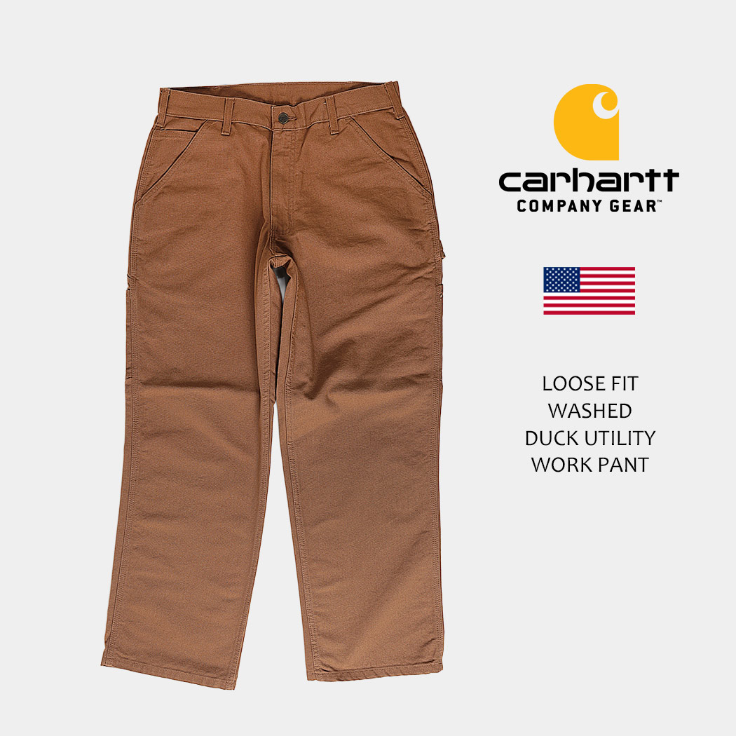 CARHARTT カーハート B01 ダック パンツ LOOSE FIT FIRM DUCK DOUBLE FRONT UTILITY WORK PANT BLACK BROWN ( 黒 ブラック 茶 ブラウン ペインター 106679 ) 11,370円