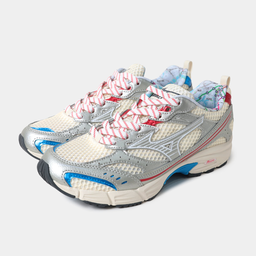 MIZUNO ミズノ MXR OSAKA PACK スニーカー OFF WHITE/SILVER/RED ( 白 ホワイト シルバー ランニング レディース ウィメンズ 大阪 D1GA250801 )｜codexxx