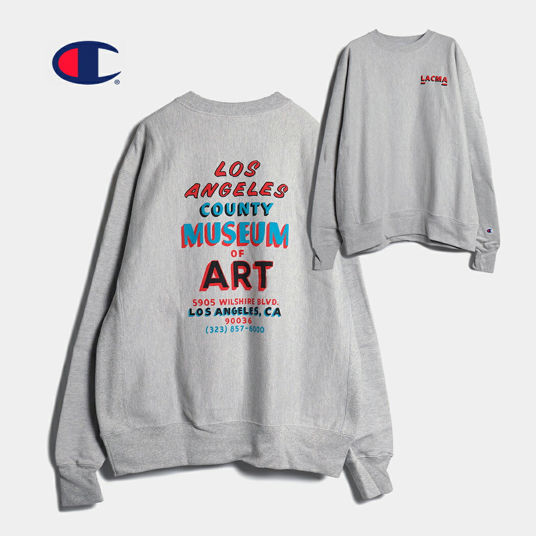 楽天市場】Champion REVERSE WEAVE 「LACMA」 CREW SWEAT GREY