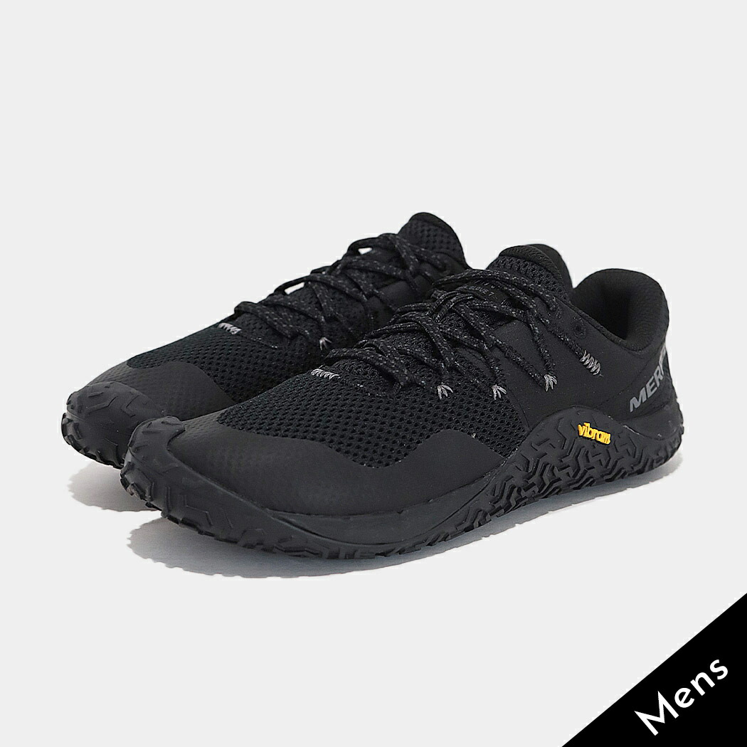 MERRELL メレル TRAIL GLOVE 7 トレイルグローブ7 スニーカー BLACK ( ブラック 黒 メンズ トレーニングシューズ メッシュ アウトドア スポーツ J037151 )