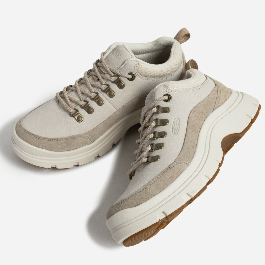 KEEN キーン KOSA OXFORD コーサ オックスフォード スニーカー ブーツ BOOTS BIRCH/SAFARI ( ベージュ 厚底 レザースニーカー フィールドブーツ レディース メンズ 1031308 )