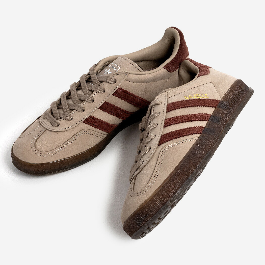 adidas アディダス GAZELLE INDOOR ガゼル ガッツレー インドア スニーカー TRACE KHAKI ( ベージュ 茶色 ブラウン レザー メンズ レディース ローテク JQ8387 )