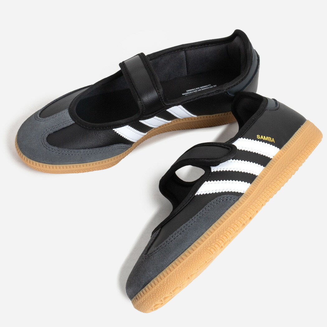 adidas アディダス サンバ ジェーン SAMBA JANE W スニーカー BLACK ( Y2K ブラック 黒 ガムソール メリージェーン バレエシューズ ローテク JQ6445 )