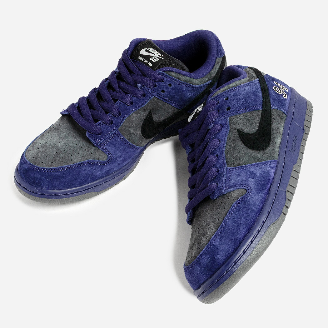 NIKE SB Dunk Low × Supreme ナイキ SB ダンク ロー × シュプリーム スニーカー INK/IRON GREY/BLACK ( コラボ HQ8487-500 )