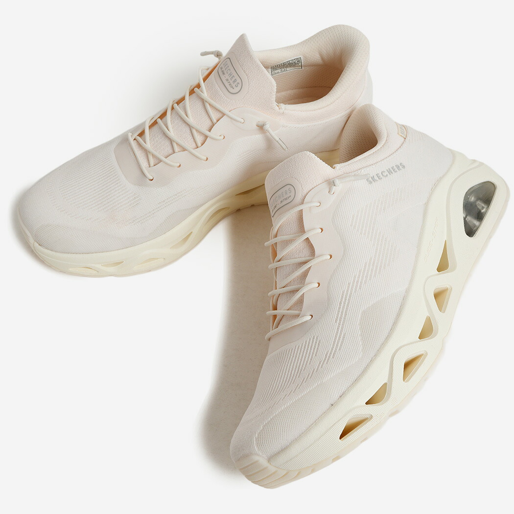 SKECHERS スケッチャーズ ウノ グライドステップ スニーカー UNO GLIDE STEP OFF WHITE ( ホワイト 白 レディース スリップインズ ハンズフリー 履きやすい 脱ぎ履き簡単 190115OFWT )｜codexxx