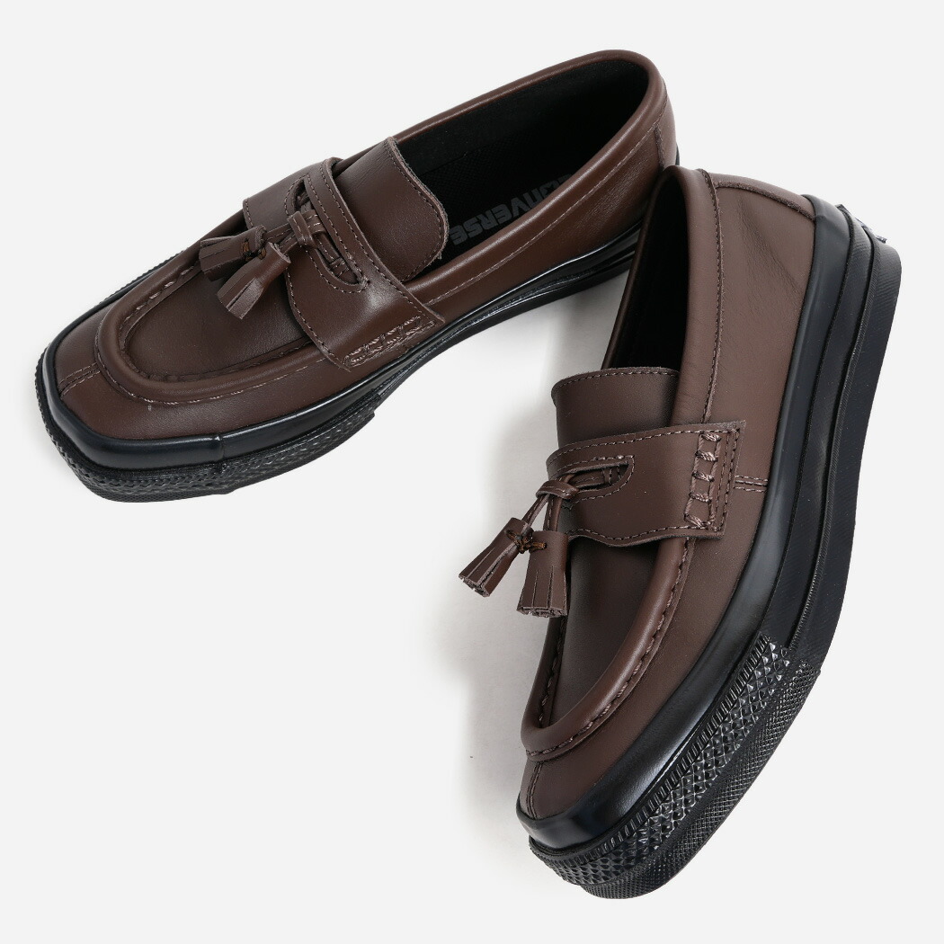 【お買い物マラソン限定クーポン配布中!!】CONVERSE コンバース ローファー スニーカー オールスター スクエアトウ ALL STAR SQUARETOE LOAFER DARKBROWN/BLACK ( メンズ 31316980 )