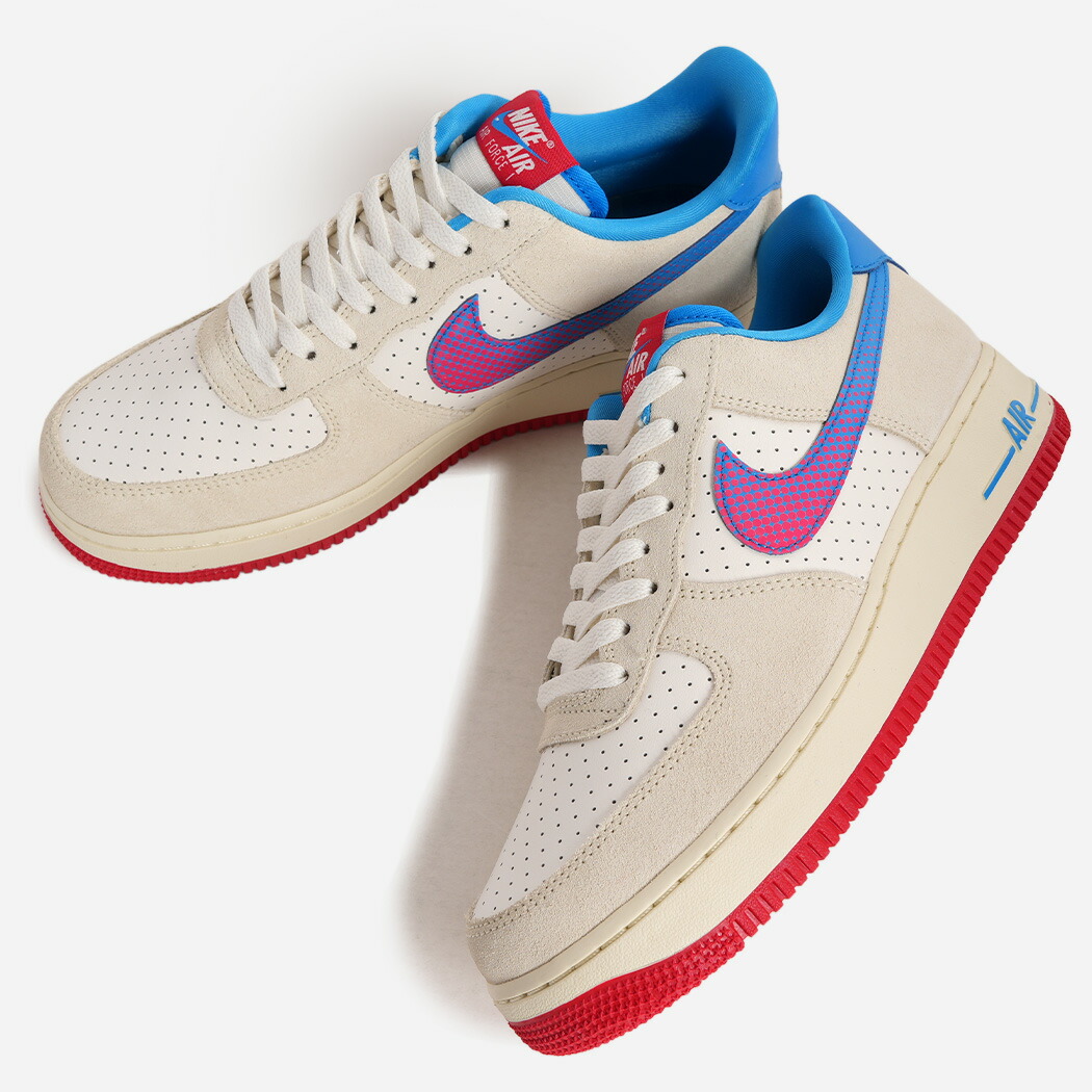 海外限定 NIKE ナイキ AIR FORCE 1 LOW エアフォース 1 ロー スニーカー PHOTO BLUE/UNIVERSITY RED ( 日本未発売 メンズ HQ3618-113 )