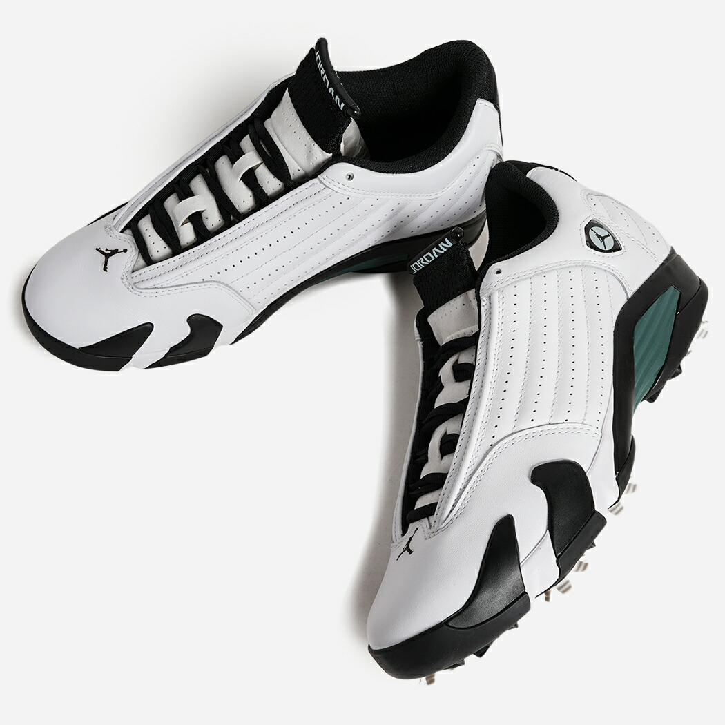 【お買い物マラソン限定クーポン配布中!!】NIKE ナイキ AIR JORDAN 14 G エア ジョーダン ゴルフ スニーカー OXIDIZED GREEN ホワイト 白 スパイク 緑 グリーン GOLF メンズ HJ7710-100