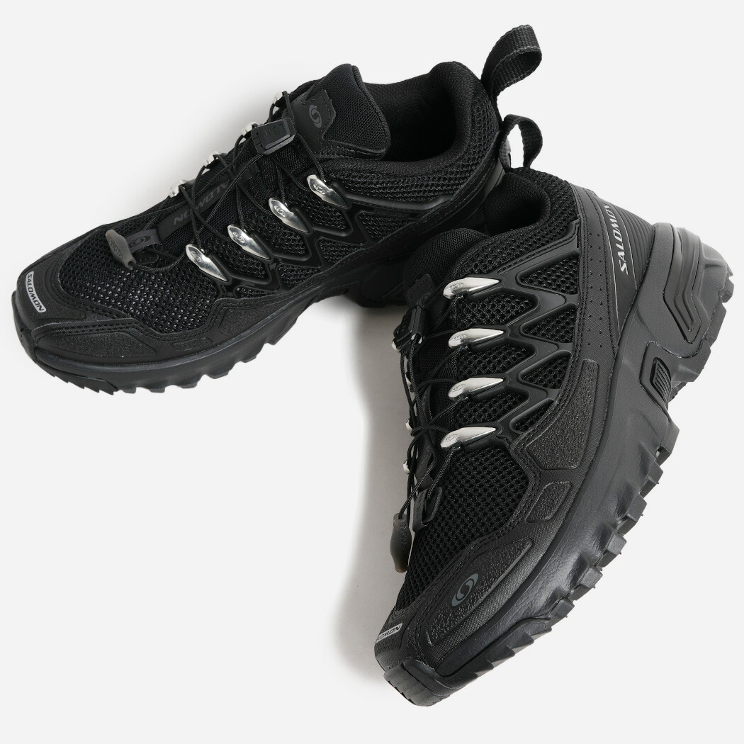 【お買い物マラソン限定クーポン配布中!!】SALOMON サロモン ACS + OG エーシーエス プラス スニーカー BLACK BLACK FTW SILVER ( メッシュ 黒 ブラック シルバー トレイル メンズ L47766600 )