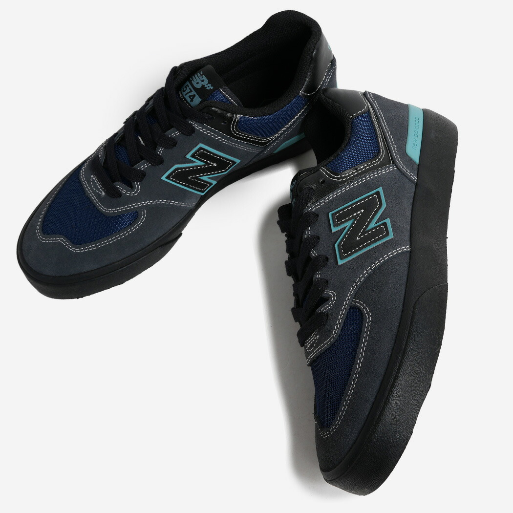 【お買い物マラソン限定クーポン配布中!!】NEW BALANCE ニューバランス ヌメリック 574 スニーカー NUMERIC UN574VGT FADED BLACK FADED TEAL ( 黒 青 メンズ スケート SKATE )
