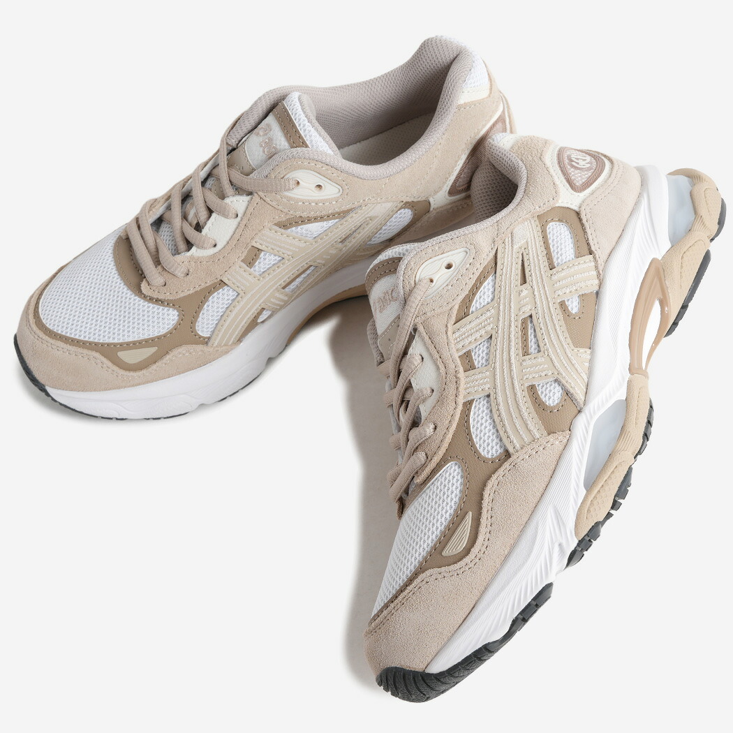 asics GEL-NYC 2.0 WHITE FEATHER GREY アシックス ゲル ニューヨーク スニーカー ( ベージュ ランニング メッシュ メンズ レディース 1203A895-102 )|codexxx