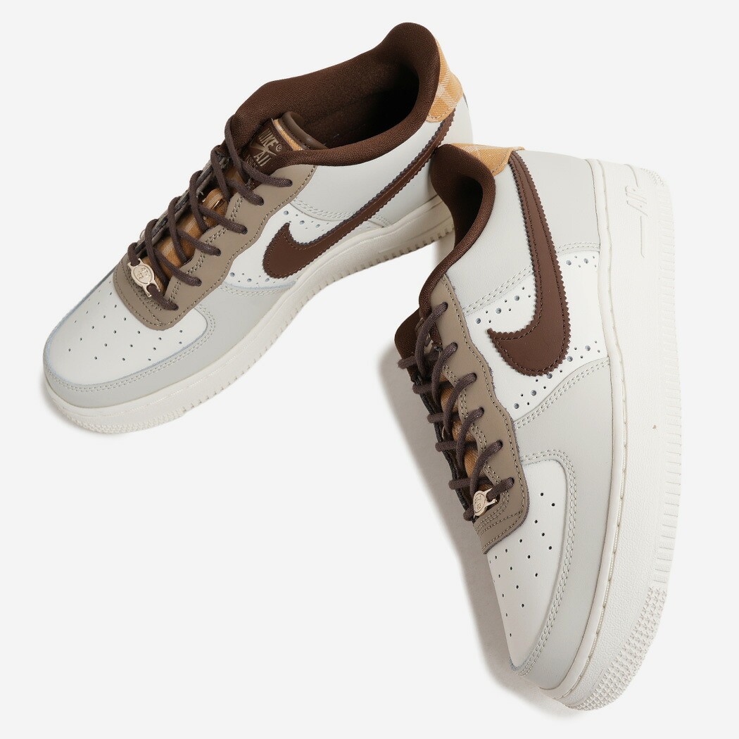 NIKE AIR FORCE 1 LV8 GS BROGUE SAIL ナイキ エアフォース ローカット スニーカー ( AF1 ブラウン 茶色 ホワイト 白 レディース キッズ FV3702-121 )｜codexxx