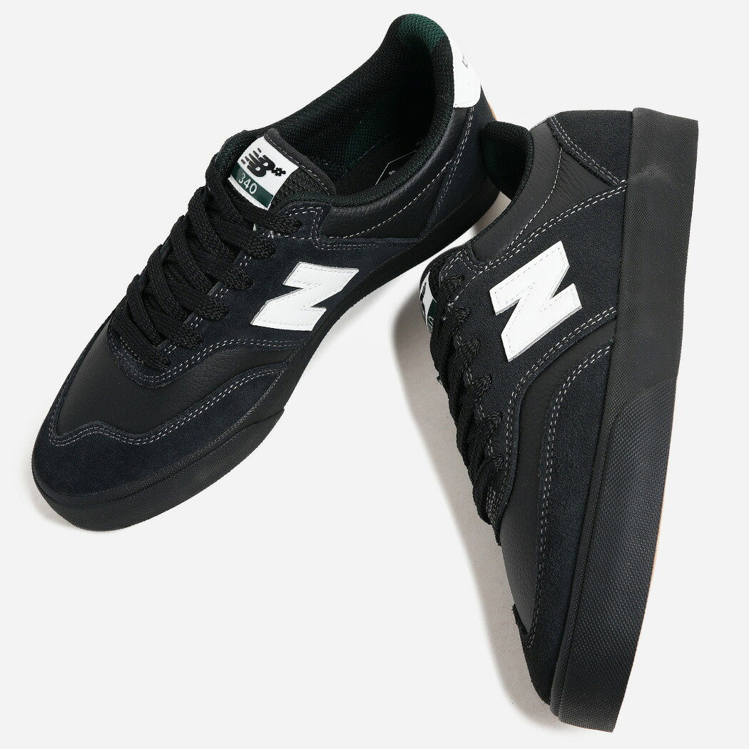 NEW BALANCE NUMERIC UN340YRW BLACK WHITE ニューバランス ヌメリック スニーカー ( ブラック 黒 SKATE スケート スケシュー メンズ レザー スエード )｜codexxx