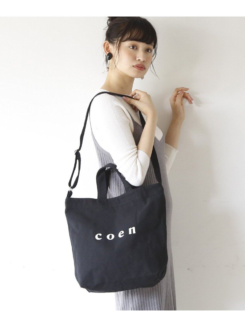 Coen2wayロゴトートバッグ Coen バッグ コーエン ショルダーバッグ