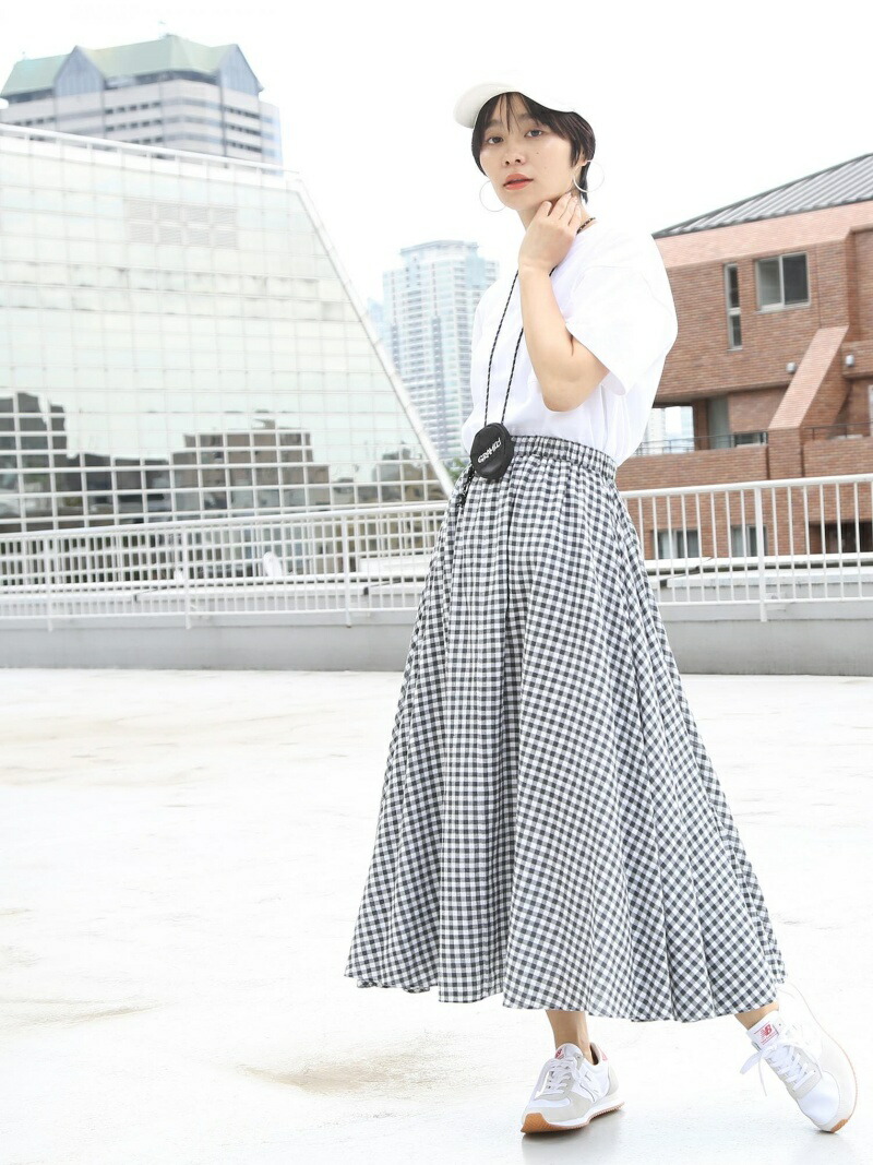 楽天市場 Rakuten Fashion Market ギンガムチェックマキシスカート ダークグリーン ホワイト Coen コーエン スカート フレアスカート グレー 送料無料 Coen