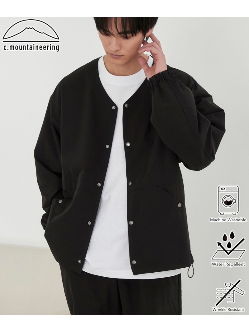 【SALE／18%OFF】【C.Mt】NOCOLLAR JACKET coen コーエン ジャケット・アウター ブルゾン・ジャンパー グレー ホワイト ブラック【RBA_E】【送料無料】[ Fashion]