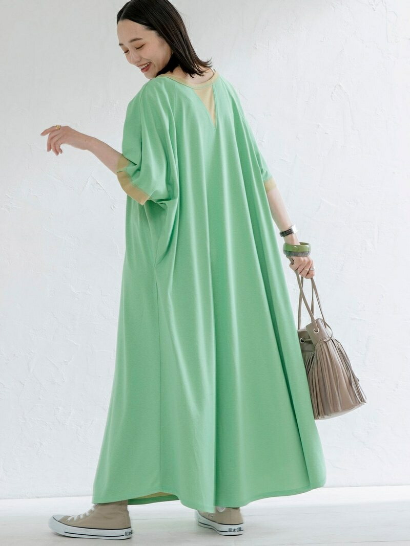 楽天市場 Sale 60 Off バイカラー2wayワンピース Coen コーエン ワンピース 半袖ワンピース グリーン ブラウン レッド Rba E Rakuten Fashion Coen