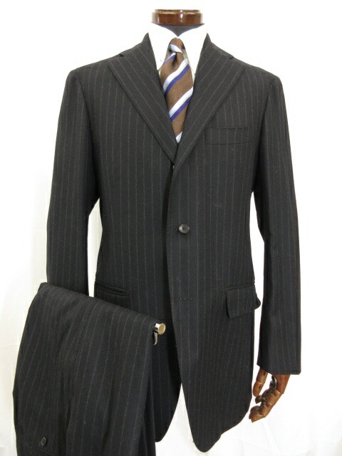 楽天市場 美品 スーツカンパニー The Suit Company 3ボタン ストライプ柄 スーツ メンズ Size185cm 6drop ブラック 3ms3803 中古 クール ヴェール 楽天市場店