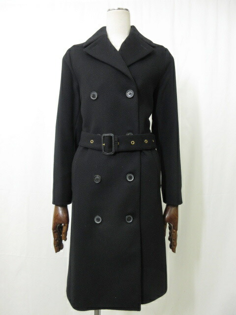 注目ブランド 極美品 マッキントッシュ Mackintosh ベルト付き ウールコート トレンチコート レディース Size34 ネイビー 英国製 11hr992 中古 クール ヴェール 店 送料込 Erieshoresag Org