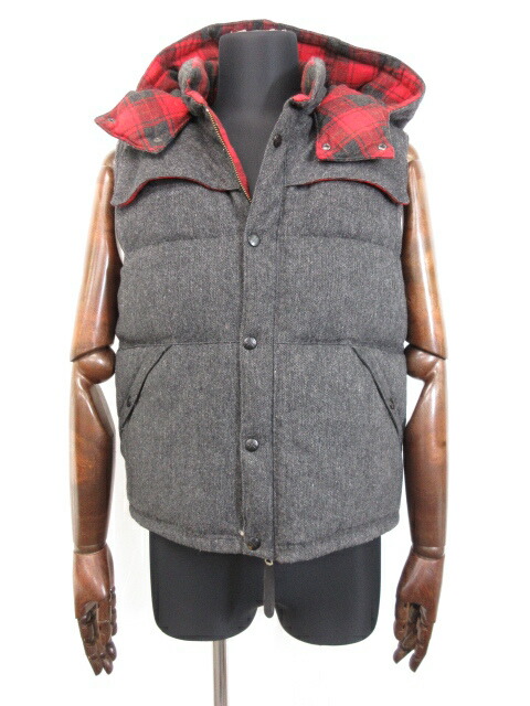 新しいコレクション ホワイトマウンテニアリング Windstopper フード付き ダウンベスト メンズ Sizem ミディアムグレー系 織柄 Wm8739 7mb1803 中古 クール ヴェール 店 早割クーポン Intranet Salesianoslinares Cl