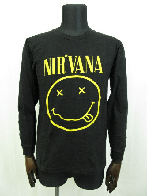 Guitar Nirvanaプリントデザイン クルーネック カットソー Tシャツ メンズ ブラック イエロー系 17mt29 中古 Runawayapricot Com