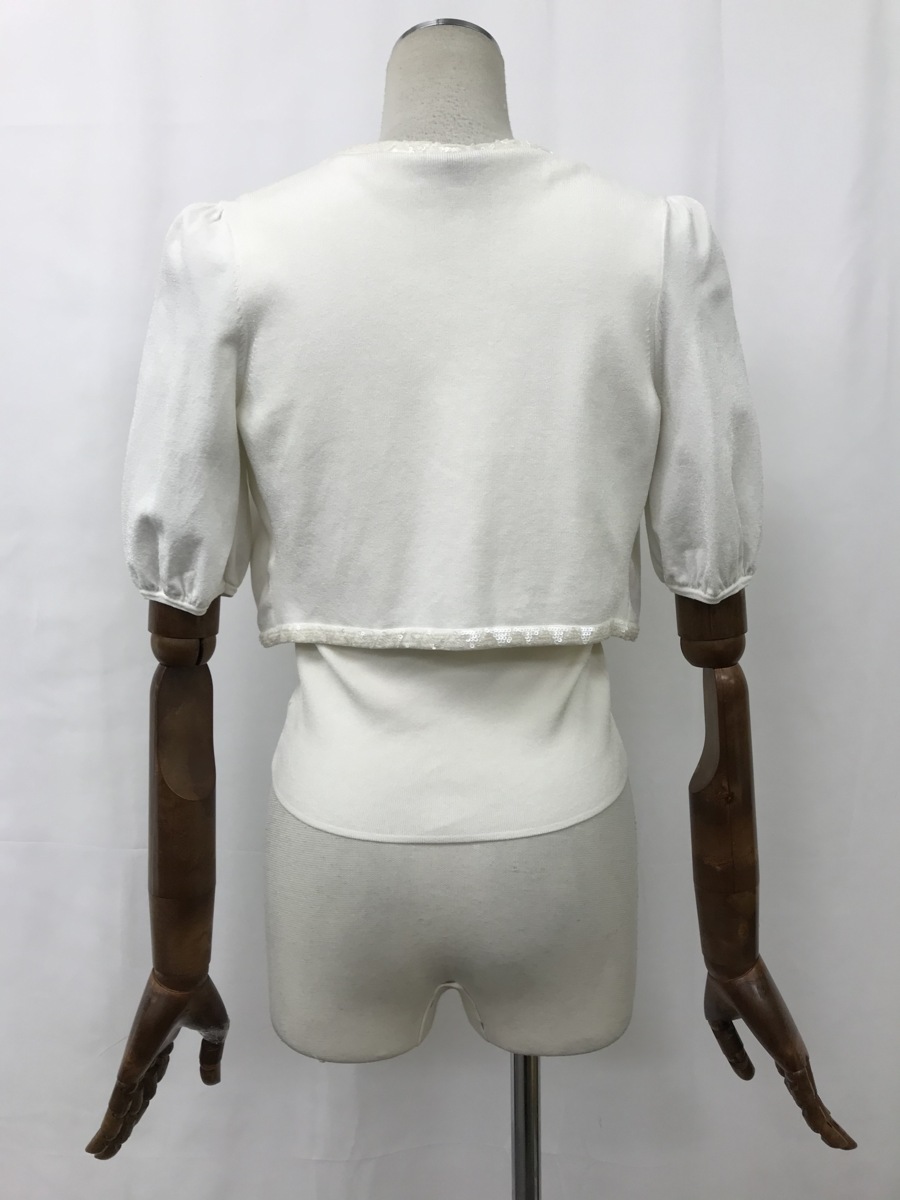 美品 トゥービーシック To Be Chic 可憐飾付差し添え アンサンブルニット レディース Size2 オフ白素姓 7ln4229 中古 美品 トゥービーシック To Be Chic かわいい装飾付き アンサンブルニット レディース Size2 オフホワイト系 Damienrice Com