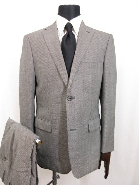 バーバリー ブラックレーベル Super110 S 織柄デザイン シングル2ボタン スーツ メンズ Size40l ライトグレー 8ms96 中古 Filmsdeculfrancais Com