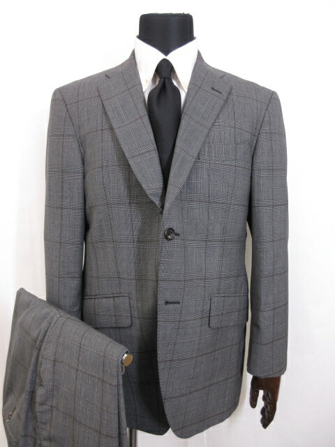 麻布テーラー Azabu Tailor グレンチェック柄 シングル2ボタン 段返り スーツ メンズ Size52 97 ミディアムグレー 8ms96 中古 Highsoftsistemas Com Br