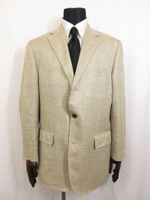 美品 ポールスチュアート Paul Stuart シルク混 織柄 シングル2ボタン ジャケット ブレザー メンズ Size50 ライトブラウン系 17mj4904 中古 Centralelectricals Com